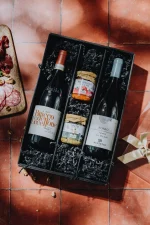 3er Schatulle 'Welle Schwarz' Wein/Sekt inkl. Einlage – Bild 2